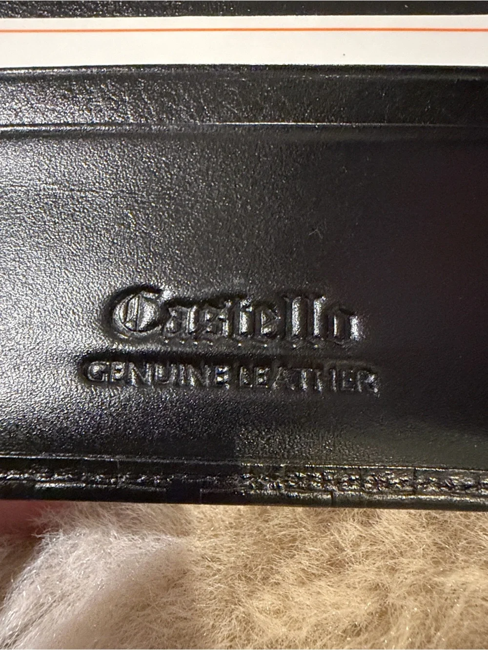 Castello Leather Black Card Sleeve Wallet